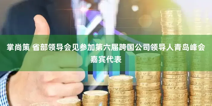 掌尚策 省部领导会见参加第六届跨国公司领导人青岛峰会嘉宾代表